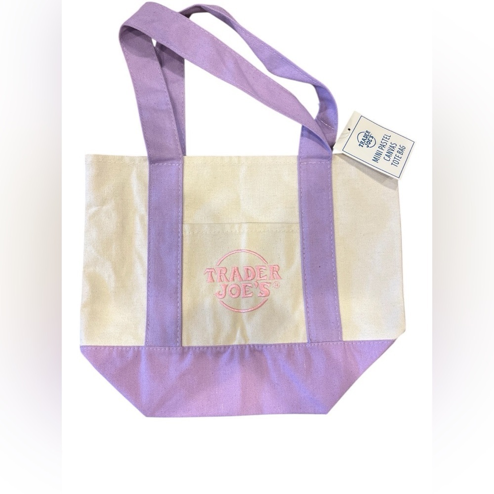 TRADER JOE'S Lavender Mini‎ Canvas Tote